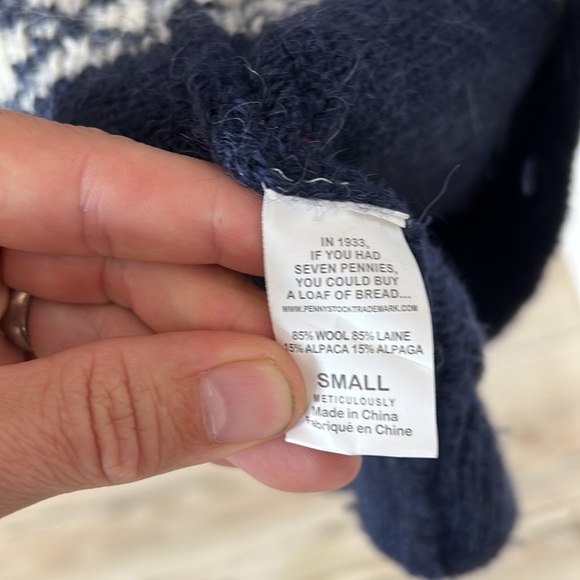 Penny Stock blue Wool/Alpaca Cardigan, S - Picture 5 of 5